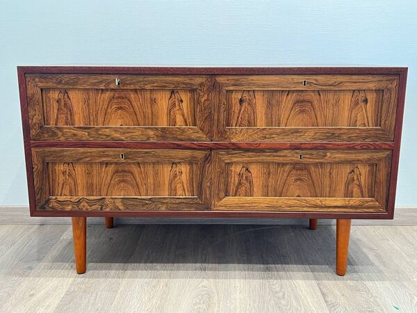 Meuble bas scandinave en palissandre de Rio