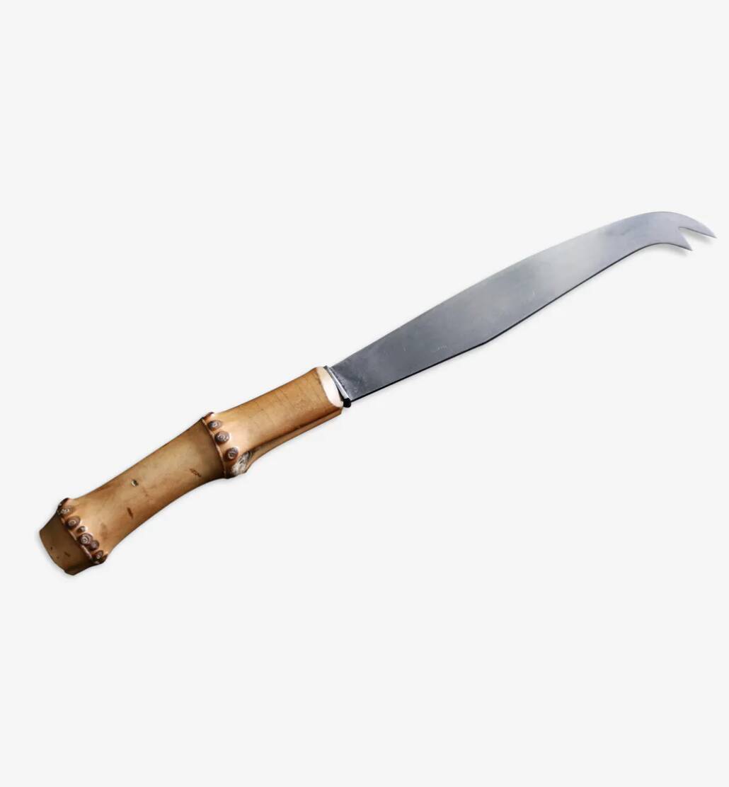 Cheese knife with a bamboo handle, 1960s
