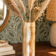Vintage cylindrical vase in onyx – Veined natural stone