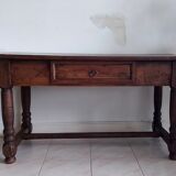 Solid wood table Louis XIII style