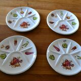 1960s Porcelain Fondue Plates from Berry