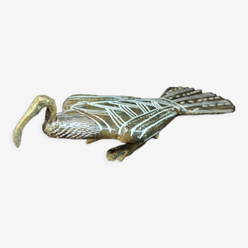 Egyptian ibis in soap stone and brass