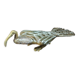 Ibis égyptien en pierre de savon et laiton