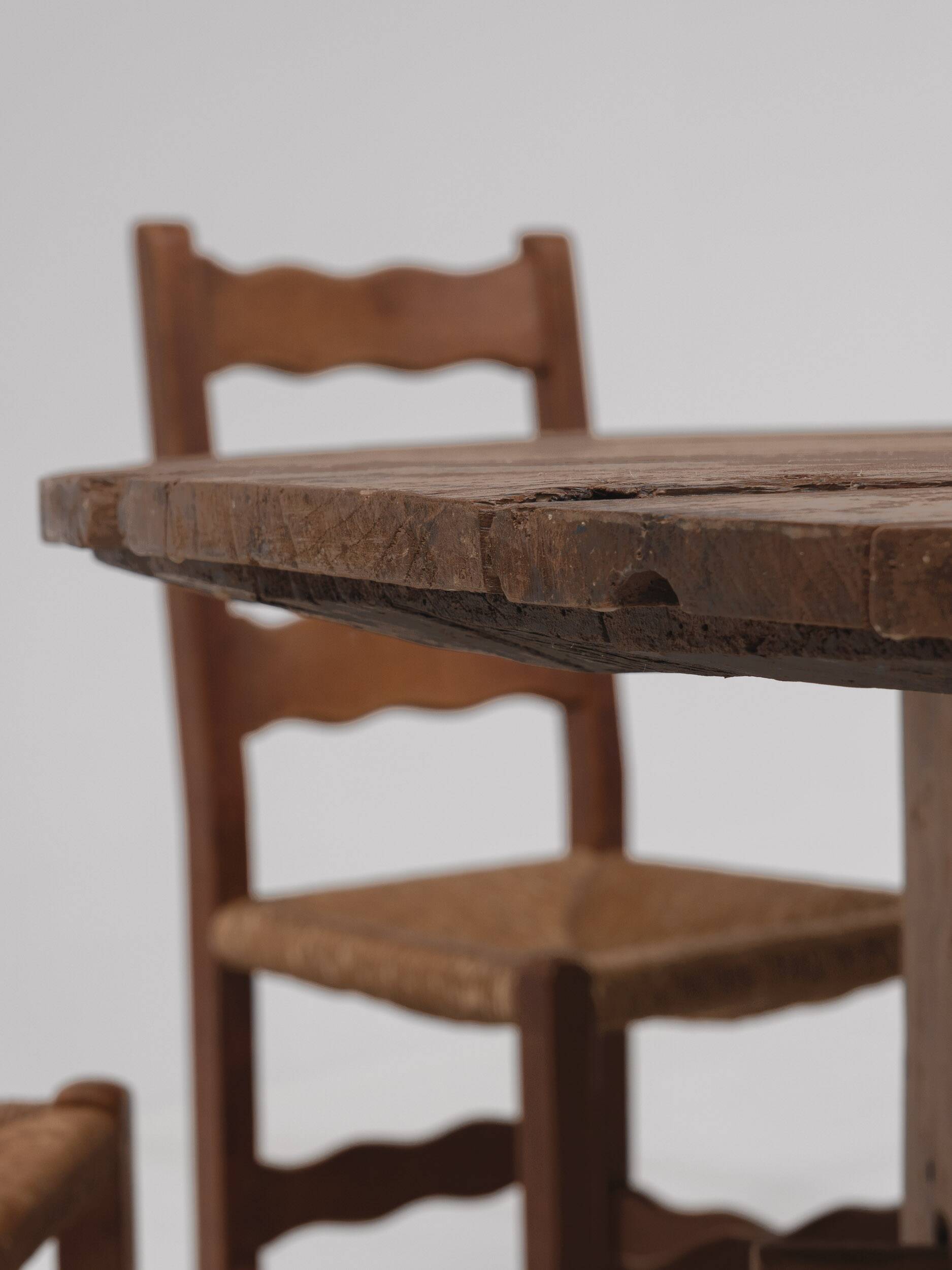 Impressive XL Oak Farmhouse Dining Table, France 19th century