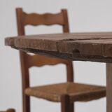 Impressive XL Oak Farmhouse Dining Table, France 19th century