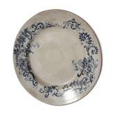 Old dish decorated with blue frieze diam 28 cm