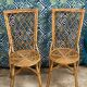 Chaises en rotin vintage