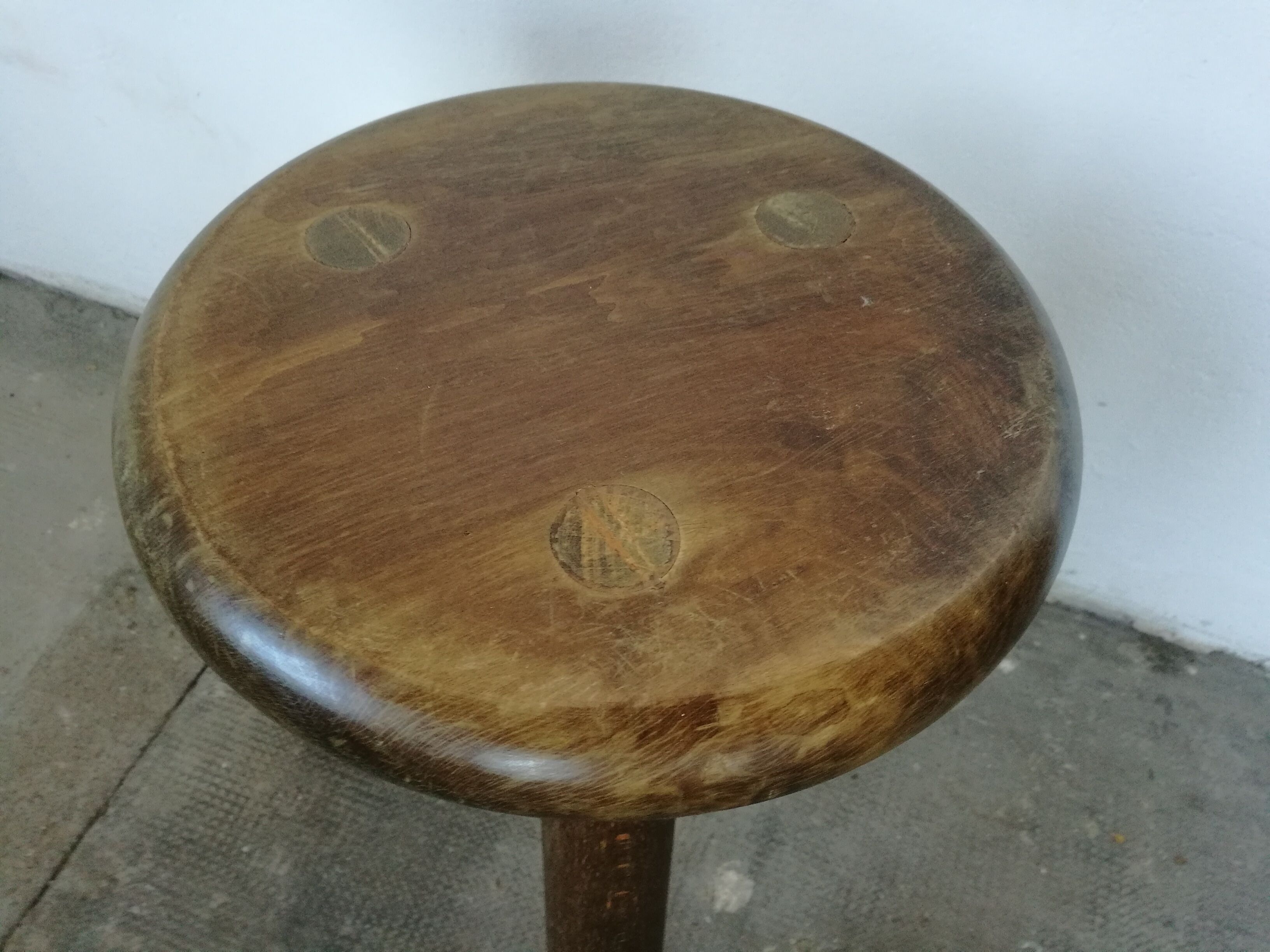 Tripod wooden stool
