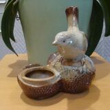 Petit bol oiseau céramique émaillée vintage