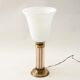 Art Deco lamp with copper and crystal tubes.
