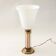 Art Deco lamp with copper and crystal tubes.