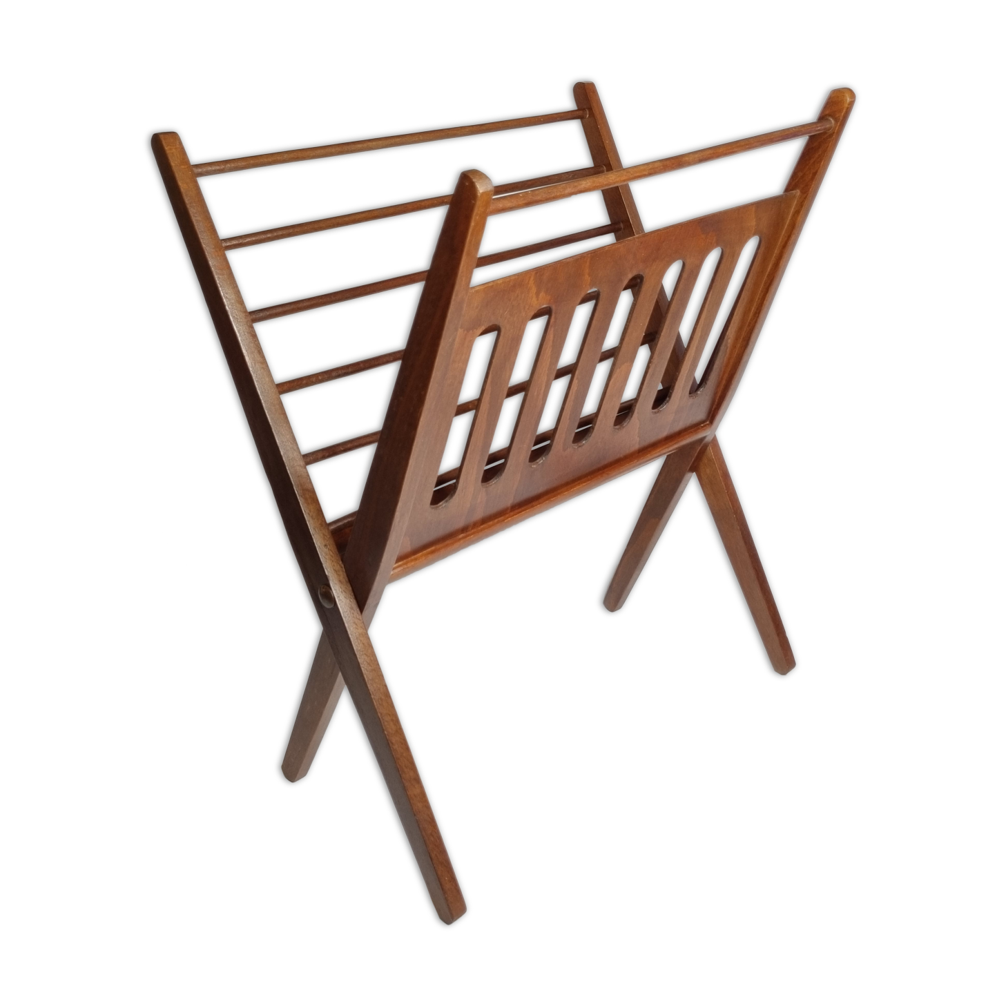 Folding teak magazine door by Cees Braakman