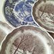 8 old pieces with English decoration – Mismatched collection