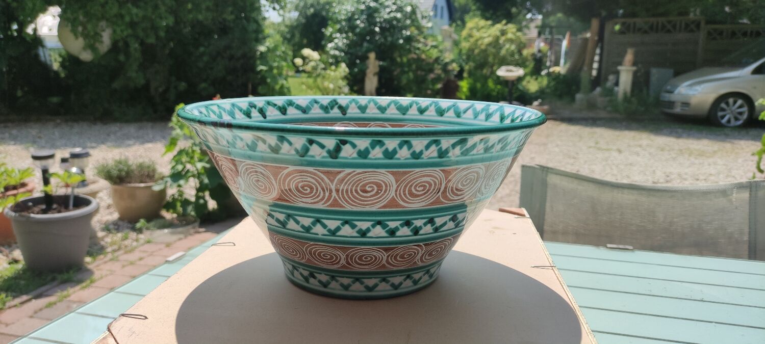 Vallauris salad bowl signed robert picault