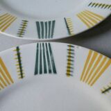6 plates in Earthenware Digoin Sarreguemines, model Brigitte
