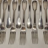 12 silver metal table cutlery net model