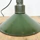 Industrial green enamel military pendant lamp with cast aluminium top, 1960s