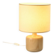 Table lamp in solid elm, France, circa 1970.