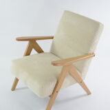 Kompas cream corduroy armchair