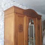 Solid oak dressing cabinet