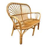 2-seater rattan sofa from the 70s