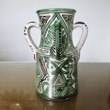 Domingo Punter, large pitcher with 3 handles, ceramic, signed, Spain 1960