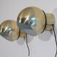 Pair of Scandinavian brass wall lamps 1970
