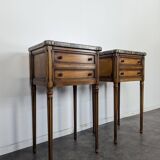 Louis XVI style bedside table with Pyrenean marble.