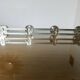 Wall coat rack with 4 hooks in chrome metal 1970