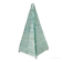 Sculptural pyramid table lamp, glass, France, 1970s.