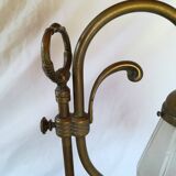 Art deco brass swan neck lamp