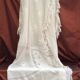 Old white lace tablecloth