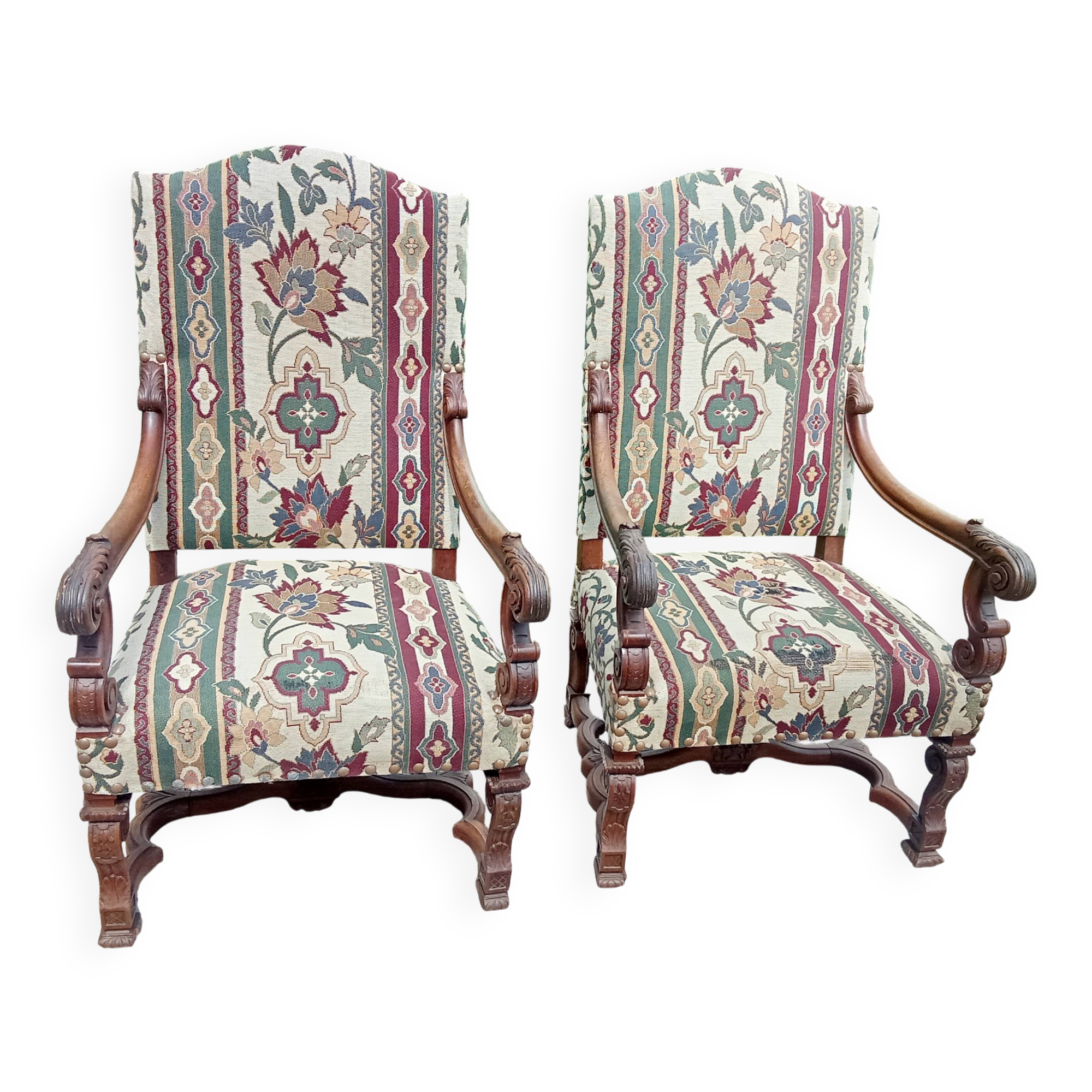 Paire de fauteuil Louis XIV.