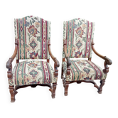 Pair of Louis XIV armchairs.