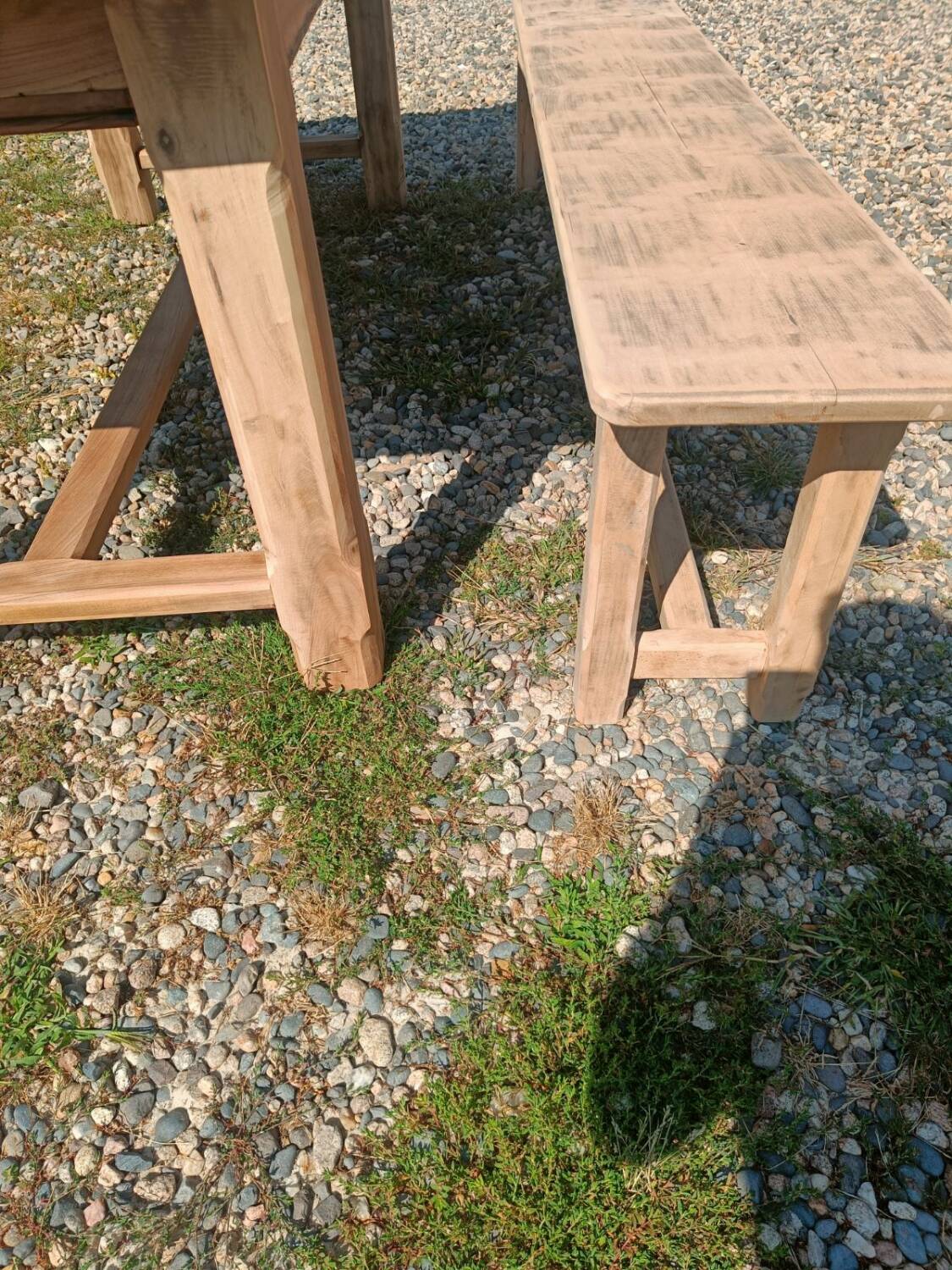 Farmhouse table with bench