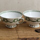 Set of cups and saucers, Sarreguemines porcelain, decoration "laurels"