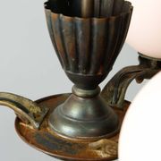 Chandelier figural en laiton Art Déco français, 1930