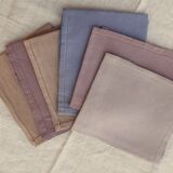Set de 6 serviettes de table en lin multicolores