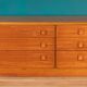 Retro Teak Stag Cantata, Mid Century Six Drawer Chest of Drawers