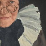 Huile sur toile « polonaise à sa lecture » de a. markowicz – début xxe