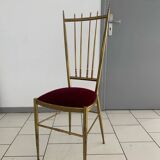 Vintage Chiavari Velvet Chair Circa 1960 Italy