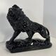 Polished Black Terracotta Lion Art Deco Italian, 1930s