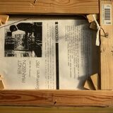 Peinture à l'huile sur toile vintage de paysage marin par B. Fransson