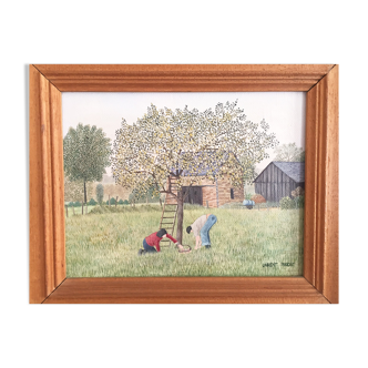 Painting on canvas Laurent Pradat, twentieth century