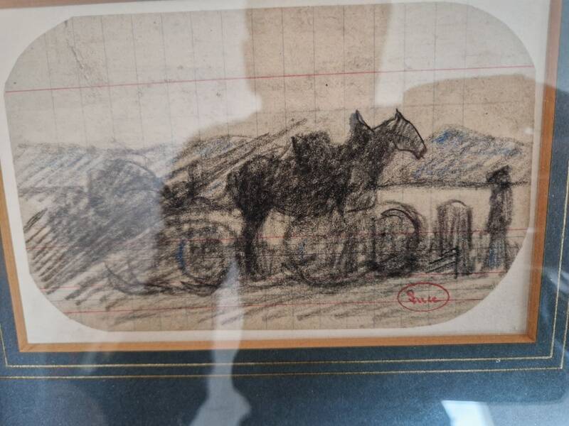 Maximilien Luce (1858-1941) - Charcoal and black chalk drawing - Horse