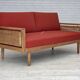 1970s, Danish drop-arm daybed/sofa by Illum Wikkelsø, furniture wool.