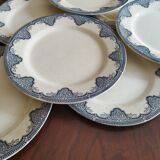 12 flat plates iron earth Salins, model Céline