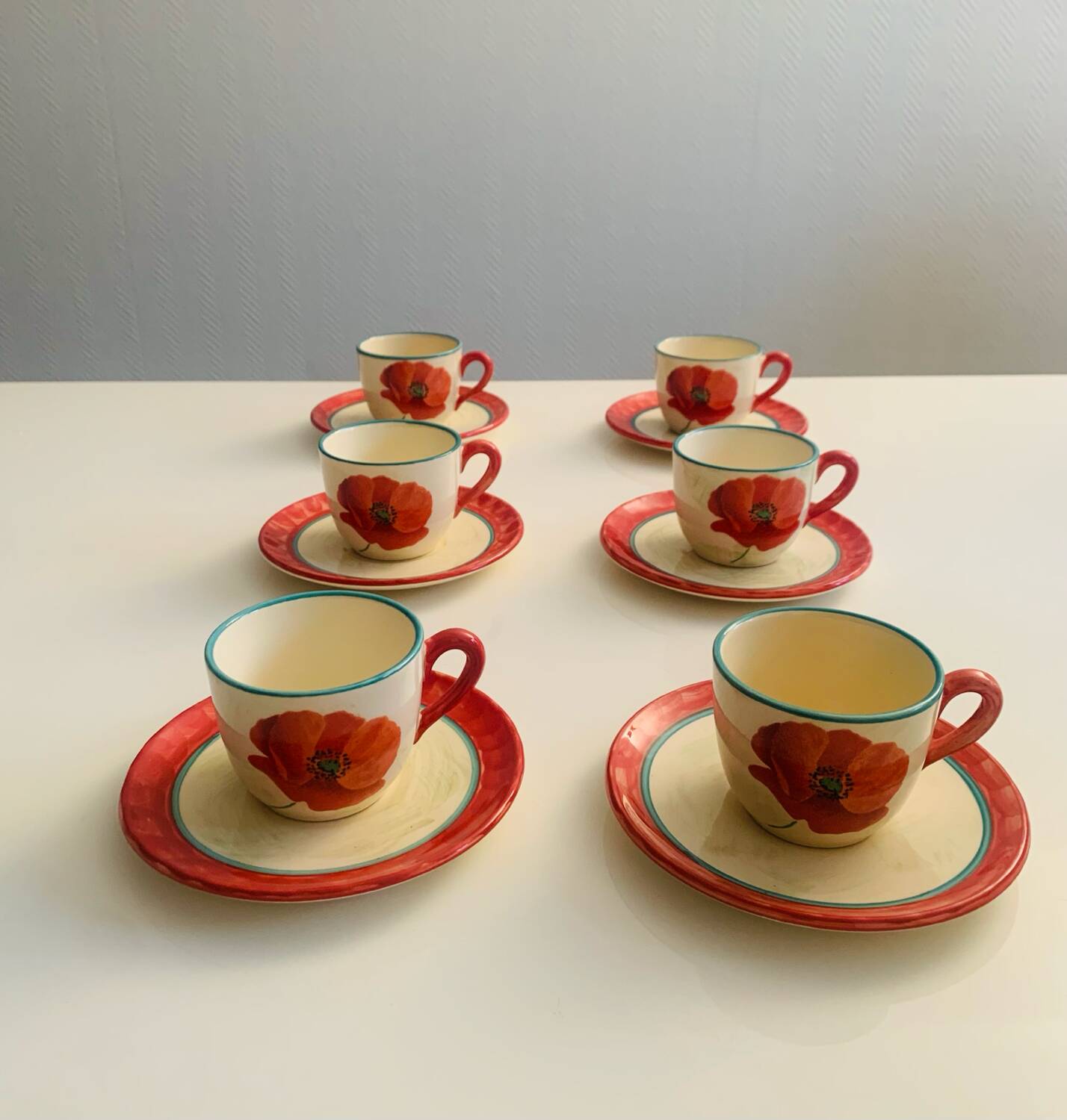 Lunéville St Clément coffee and tea service, “Coquelicot” collection