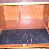 Showcase - Brissac secretary 1960 in oak and veneer