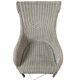 Fauteuil en rotin patiné gris